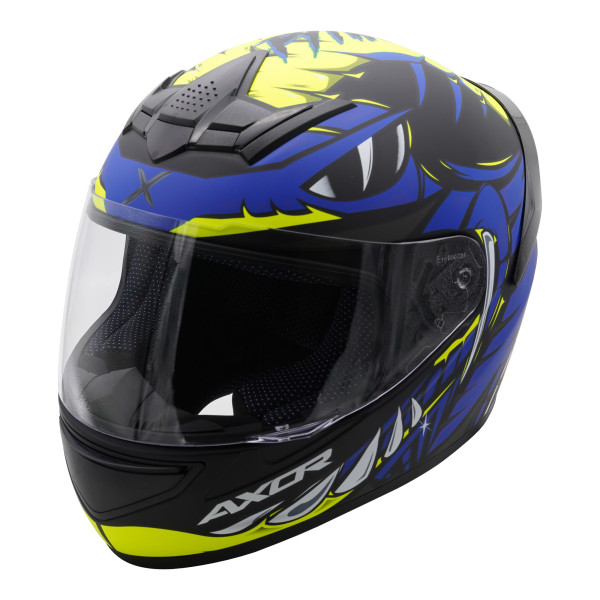 Axor Axor helmet rage full face - python blue yellow black matt - x-large